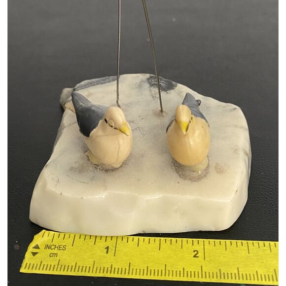 Kinetic Sculpture 2 Seagulls Flying 2 Seagulls Perched on Stone Base - Picture 5 of 7